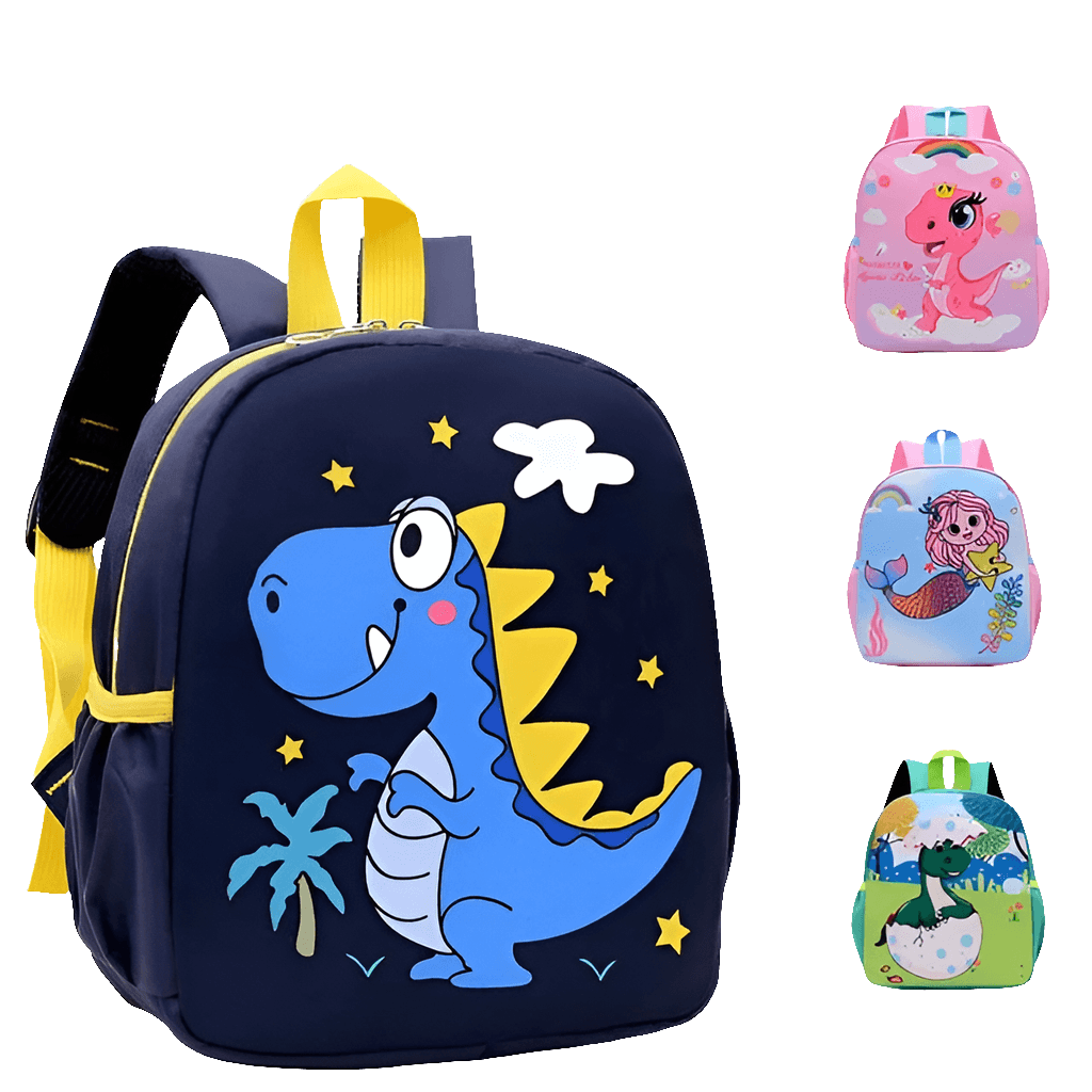 Adorable Dinosaur Cartoon Kids Backpack - Gigglygroves 