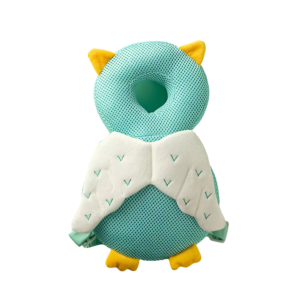 Cartoon-Themed Baby Head Protector Pillow in Owl Shape | Soft PP Cotton Backpack Cushion for Toddlers 1-3 Years | Safety Gear for Kids | Available at Giggly Groves