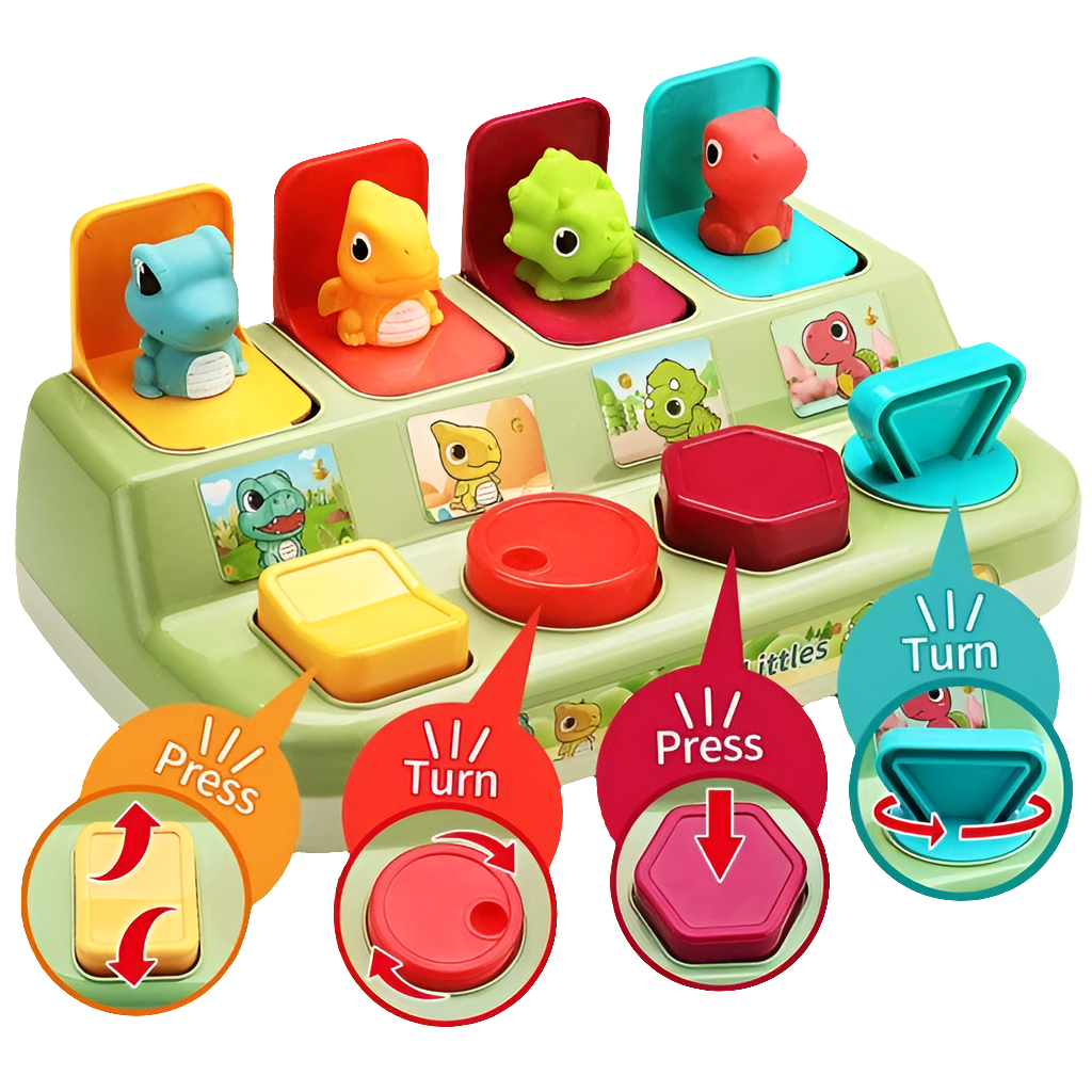 Colorful Interactive Pop-Up Toy for Toddlers - Giggly Groves