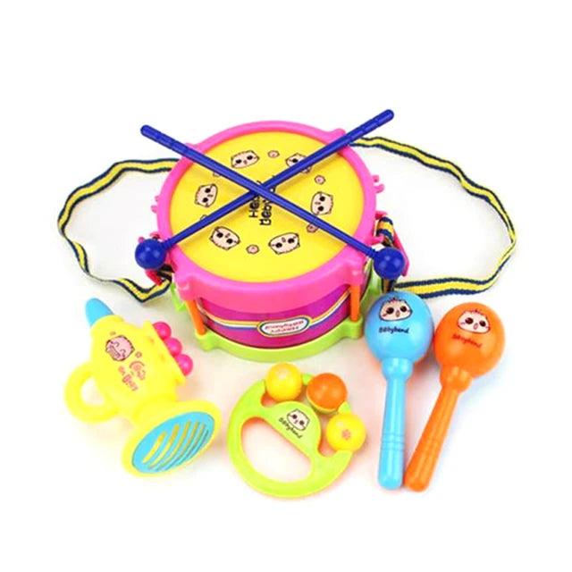 5-Piece Children’s Drum and Trumpet Music Band Kit - Giggly Groves