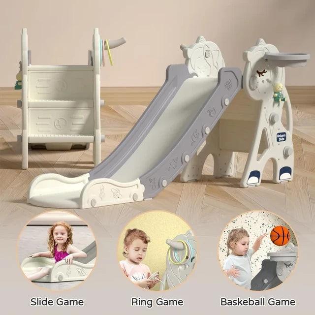 Interactive Unicorn-Themed Kids Slide with Music - GIGGLY GROVES