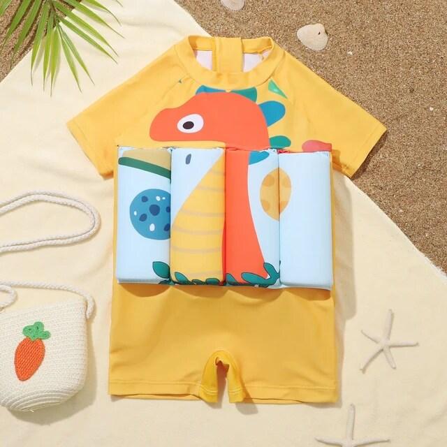 Cartoon Buoyancy Swimwear for Kids: Giggly Groves