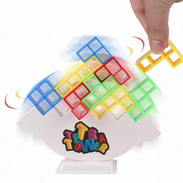 48-Piece Tetra Tower Balance Stacking Blocks Game