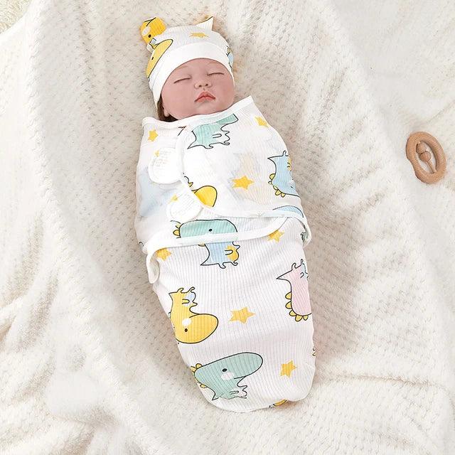 Adjustable Cotton Newborn Sleeping Bag Set - Giggly Groves 