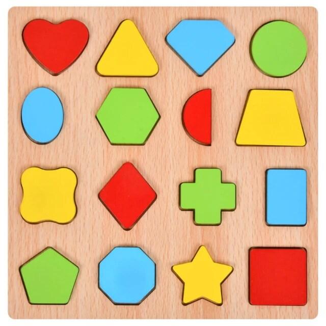 Colorful Wooden Alphabet and Number Puzzle Blocks for Kids - Giggly Groves