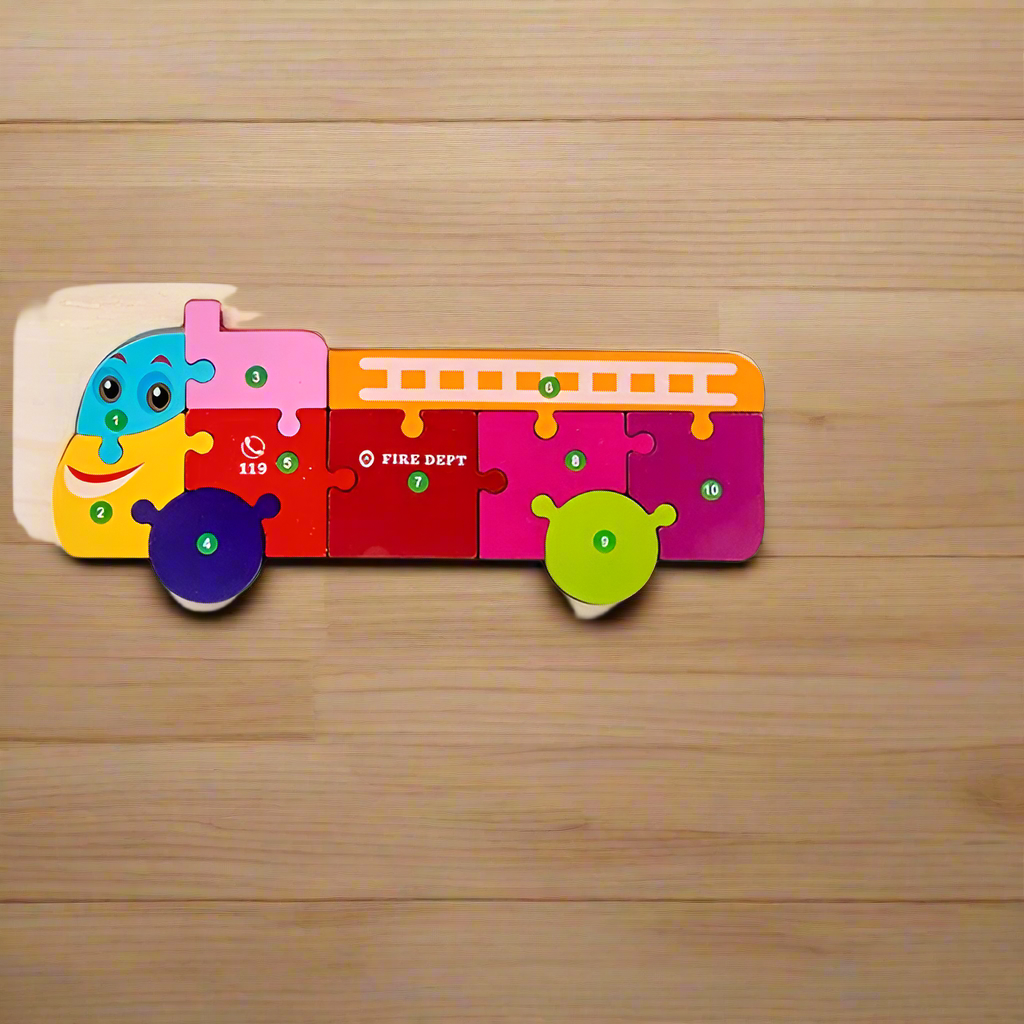 Engaging Animal & Vehicle Themed Wooden Puzzles - Giggly Groves