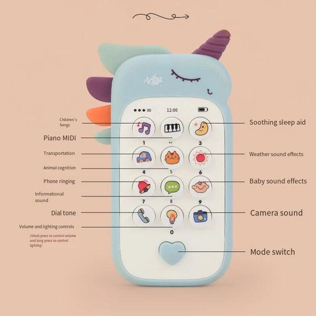 Baby Phone Toy: Music Sound Telephone with Teether for Early Education