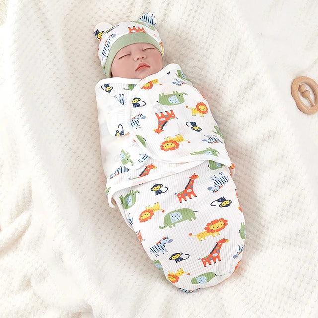 Adjustable Cotton Newborn Sleeping Bag Set - Giggly Groves 