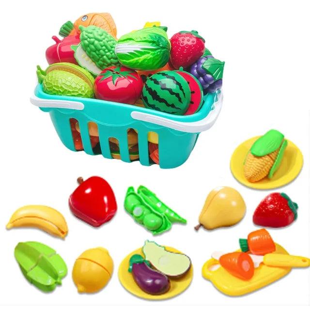 25-Piece Cutting Play Food Set for Kids - Giggly Groves