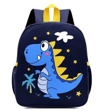 Adorable Dinosaur Cartoon Kids Backpack - Waterproof School Bag for Kindergarten and Primary Students