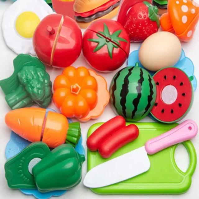 25-Piece Cutting Play Food Set for Kids - Giggly Groves