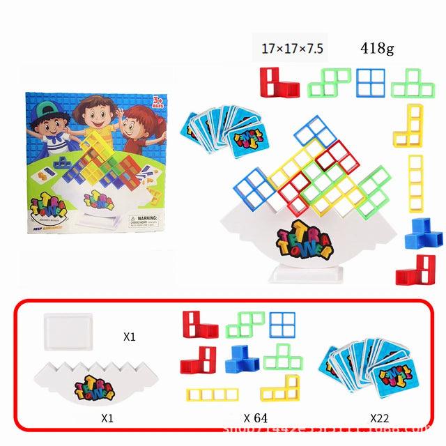 48-Piece Tetra Tower Balance Stacking Blocks Game