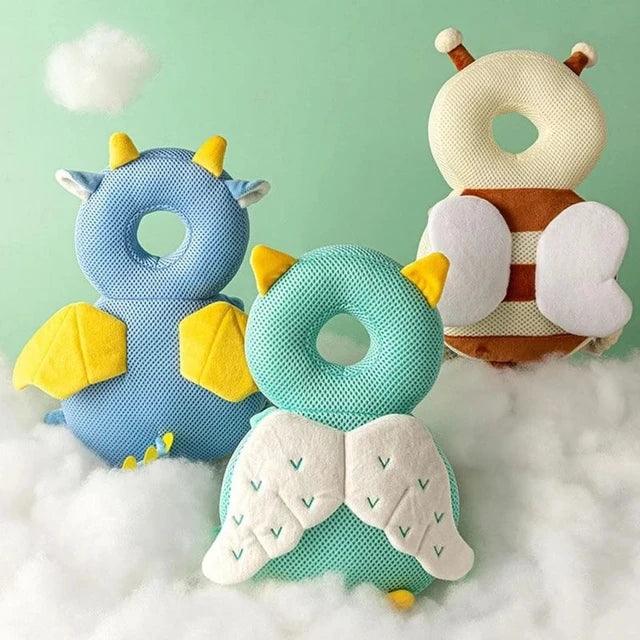 Cartoon-Themed Baby Head Protector Pillow | Soft PP Cotton Backpack Cushion for Toddlers 1-3 Years | Safety Gear for Kids | Available at Giggly Groves