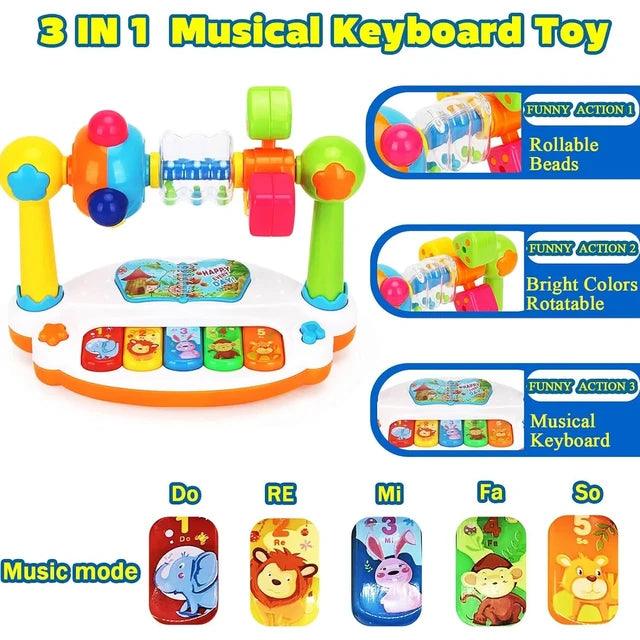 Interactive Baby Piano Keyboard with Lights and Sounds- Giggly Groves