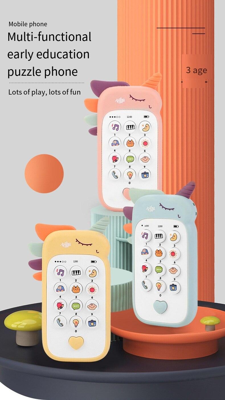 Baby Phone Toy: Music Sound Telephone with Teether for Early Education