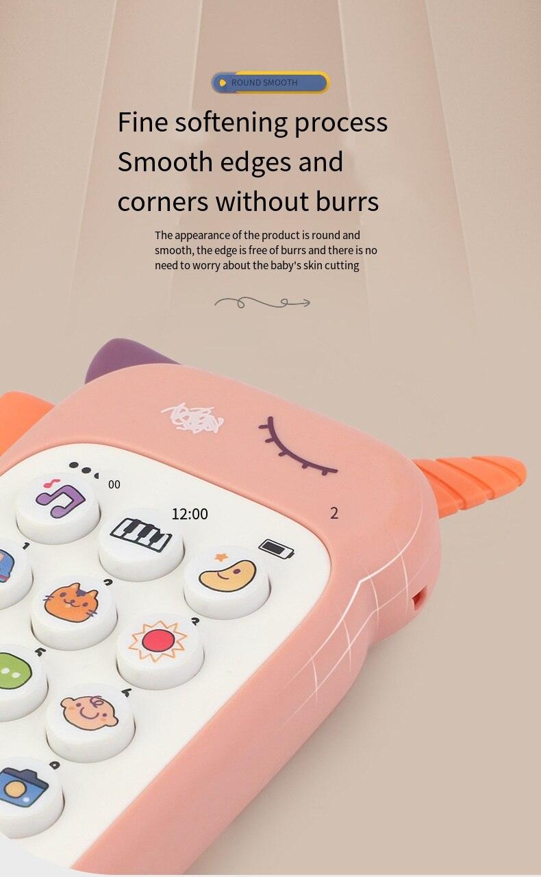 Baby Phone Toy: Music Sound Telephone with Teether for Early Education