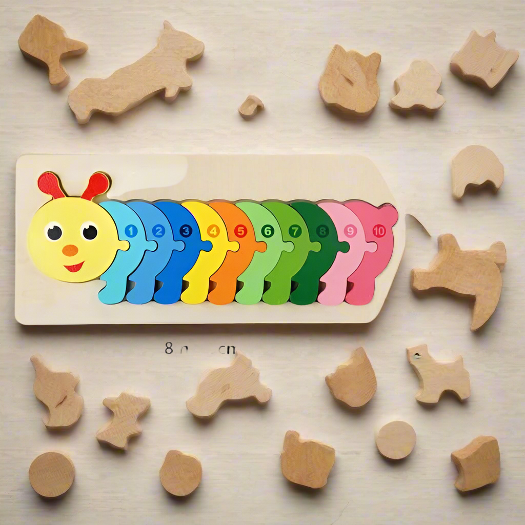 Engaging Animal & Vehicle Themed Wooden Puzzles - Giggly Groves