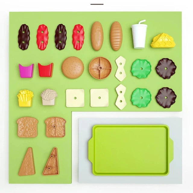 9-Piece Hamburger Snacks Playset - Giggly Groves