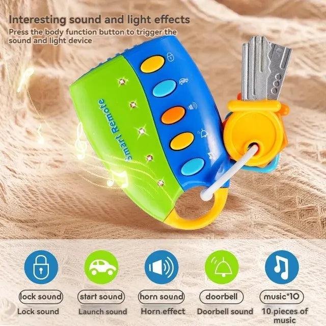 Interactive Baby Car Key Toy with Educational Lights - Giggly Groves