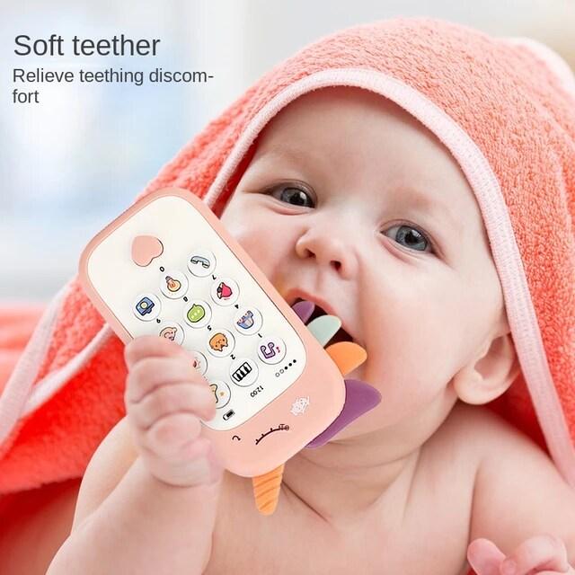 Baby Phone Toy: Music Sound Telephone with Teether for Early Education