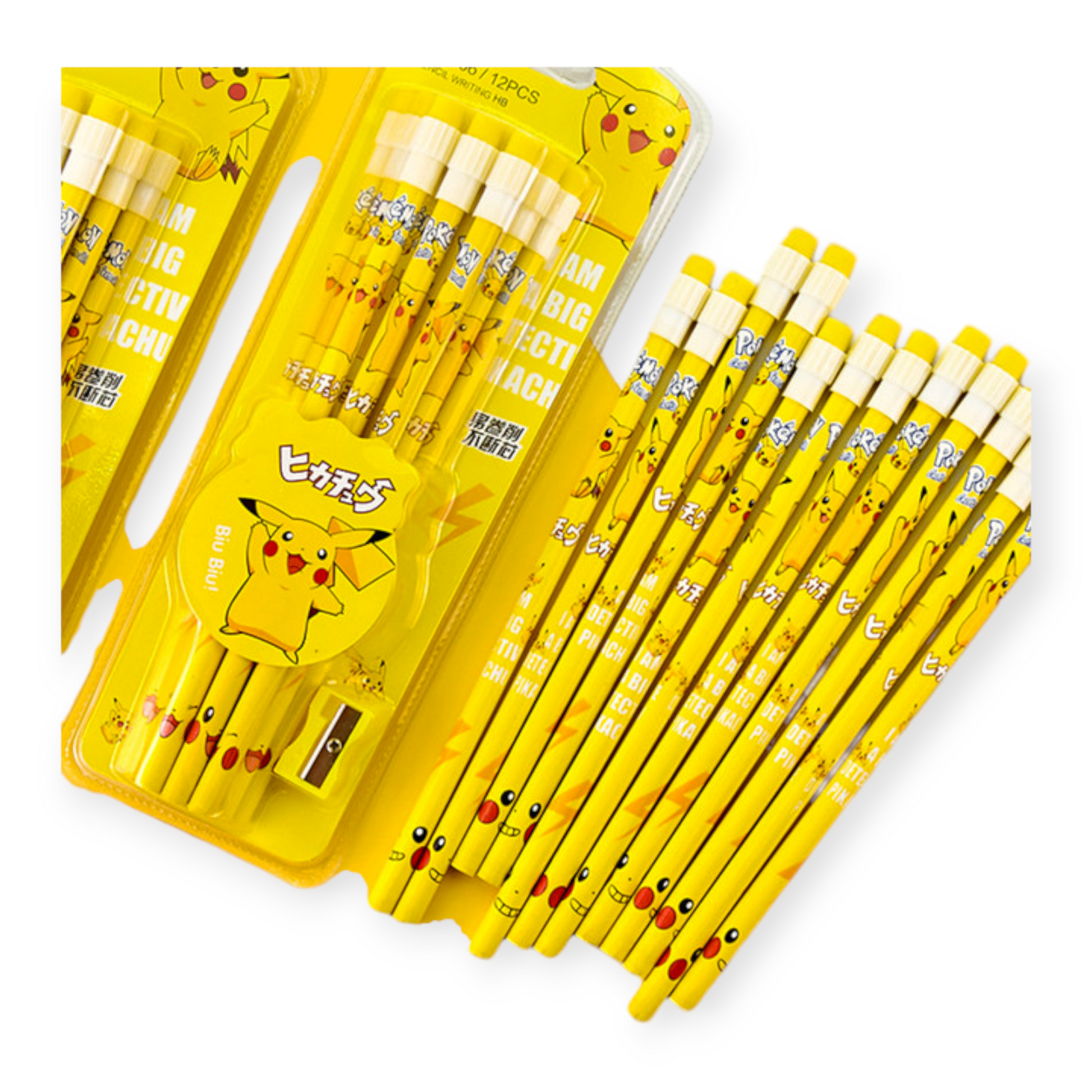 12 pcs Pokemon Pikachu Pencil Set - Giggly Groves 