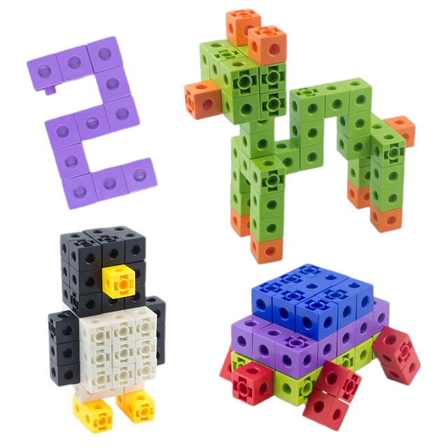 100-Piece MathLink Cubes Set for Kids - Enhance your child’s learning with this colorful, interlocking cube set. Perfect for STEM education, these cubes come in vibrant colors like red, yellow, green, blue, and orange, featuring numbers and math symbols. Ideal for developing fine motor skills and math proficiency. Packaged in a clear storage box for easy organization. A popular choice for interactive learning and educational play. Available now at Giggly Groves.