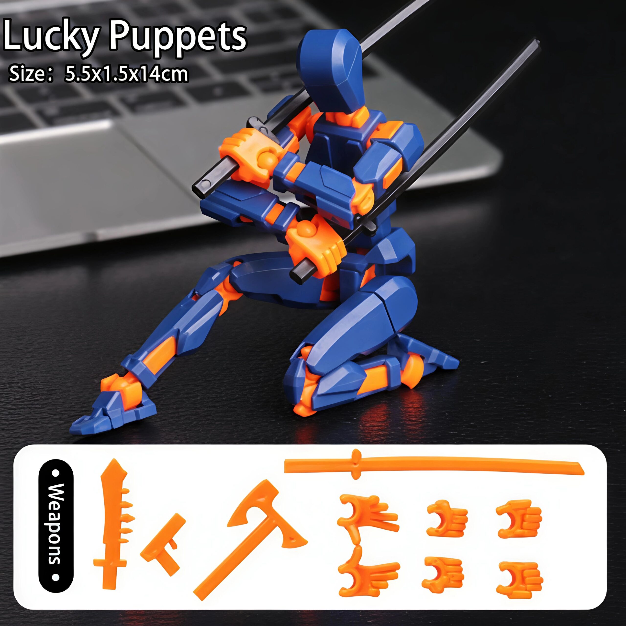 T13 Multi-Jointed 3D Printed Action Figure DIY Model Kit – Fully Articulated Poseable Robot Dummy Figure for Stop Motion & Drawing (Ages 12+) - Image 8