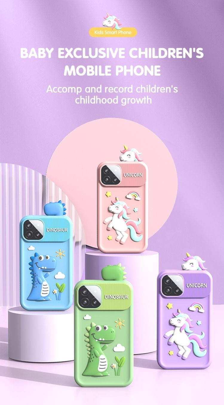 Kids 4G Smart Toy Phone with Touch Screen & Camera – Learning Desktop Mobile with Beads & Cute Cases – Available at Giggly Groves - Image 15