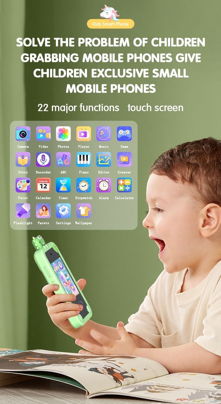 Kids 4G Smart Toy Phone with Touch Screen & Camera – Learning Desktop Mobile with Beads & Cute Cases – Available at Giggly Groves - Image 16