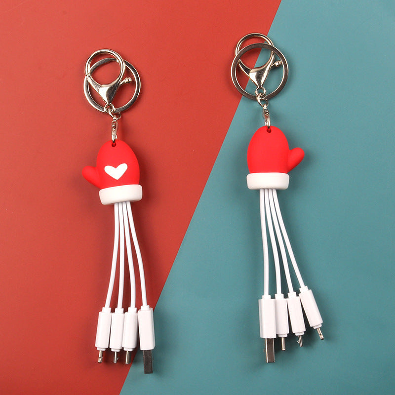 Festive Christmas Multi-Function Data Cable - Creative Cartoon Portable Charger for Holiday Season - Image 5