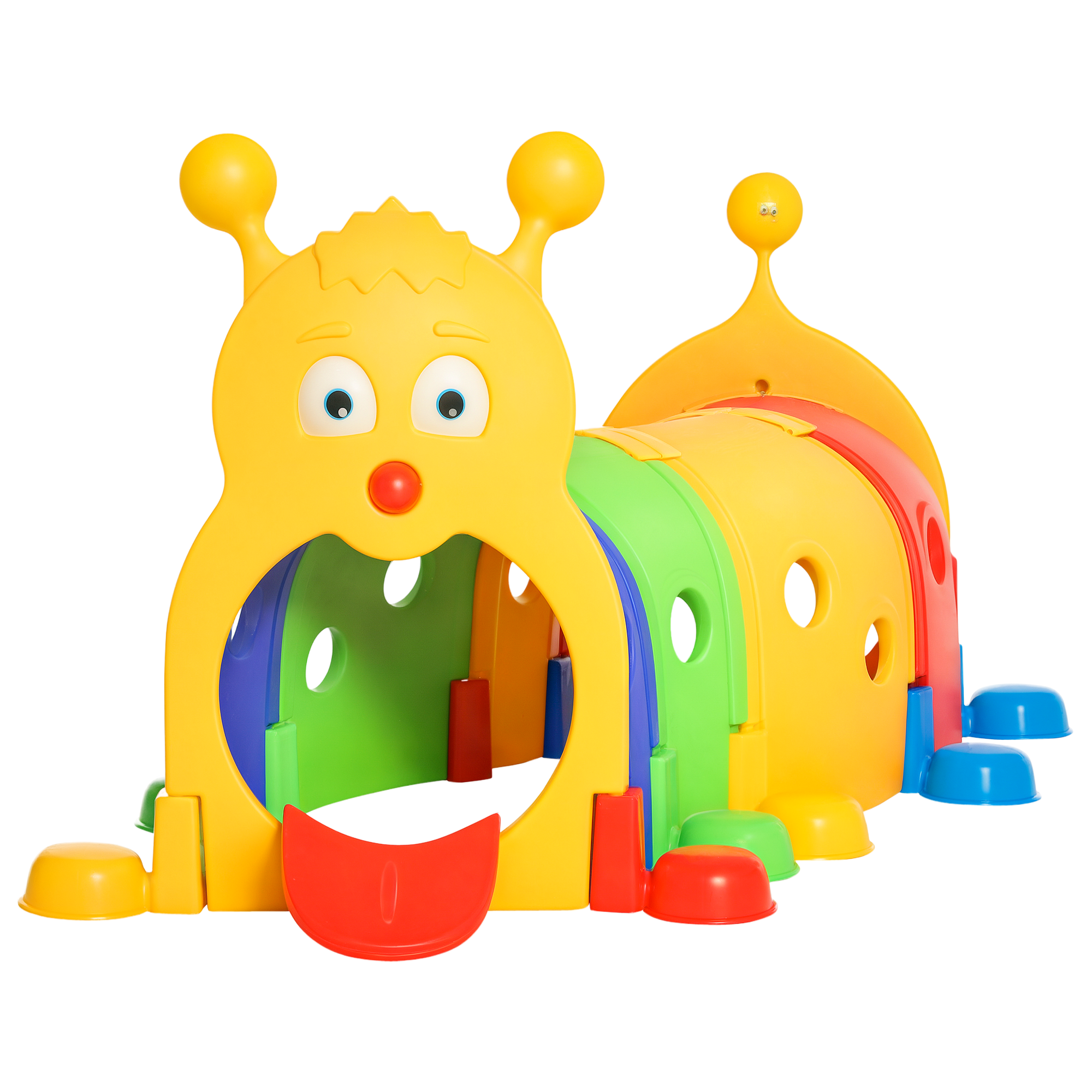 Giggly Groves 5ft Caterpillar Toddler Tunnel – Indoor/Outdoor Multicolored Crawl & Climb Play Structure for Kids – 4-Section Heavy Duty Activity Center - Image 9