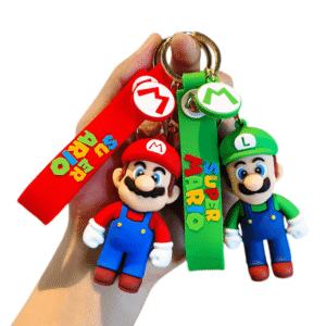 Super Mario Bros 3D PVC Keychains - Custom Rubber Key Rings for Kids & Fans