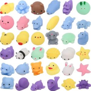 Adorable Kawaii Mochi Squishy Toy Set - 20-30PCS Animal Squeeze Toys for Stress Relief