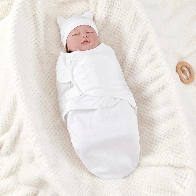 Adjustable Cotton Newborn Sleeping Bag Set - Cozy Baby Swaddle Wrap with Hat | Anti-Kick Warm Soft Blanket for Infants - Image 6