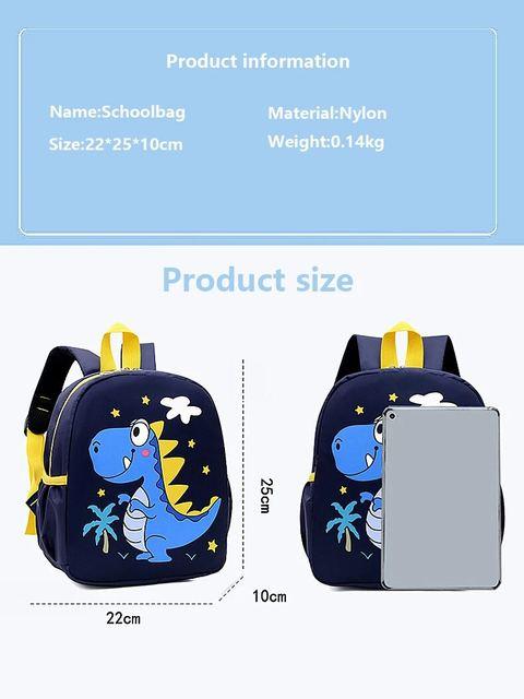 Adorable Dinosaur Cartoon Kids Backpack - Waterproof School Bag for Kindergarten and Primary Students - Image 10