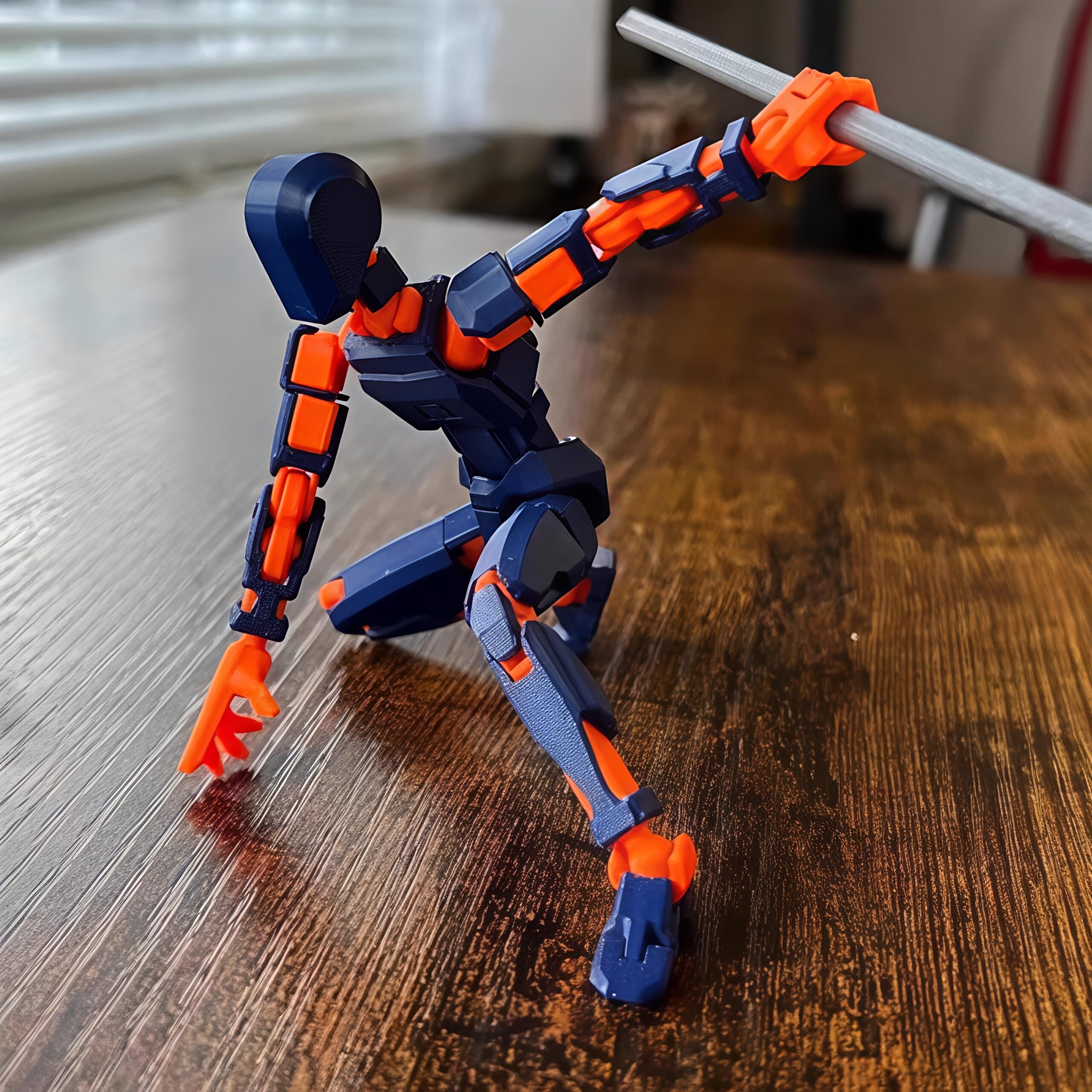 T13 Multi-Jointed 3D Printed Action Figure DIY Model Kit – Fully Articulated Poseable Robot Dummy Figure for Stop Motion & Drawing (Ages 12+)