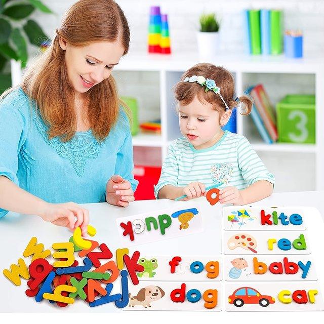 Montessori See and Spell Learning Toy - Educational Spelling Puzzle for Kids - Image 6
