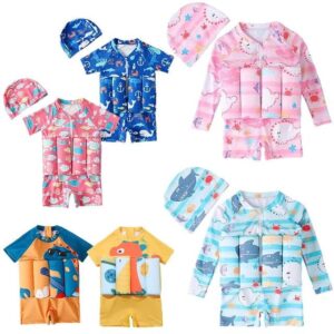 Kids Float Swimsuit - One-Piece Buoyancy Swimwear & Sun Protection