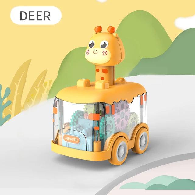 Interactive Press-and-Go Gear Car Toy for Children: Pull Back, Inertial, and Fun Animal Puzzle Car - Image 7